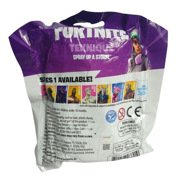 Fortnite Teknique 3"Action Figure Series 1 Backpack Clip Collectible Toy - Picture 5 of 5